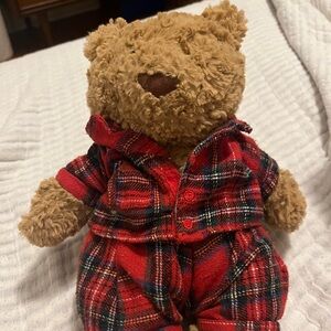 Jellycat-Bartholomew Bear in plaid PJs